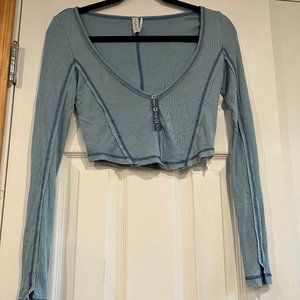 Out from under urban outfitters blue stitched long sleeve
